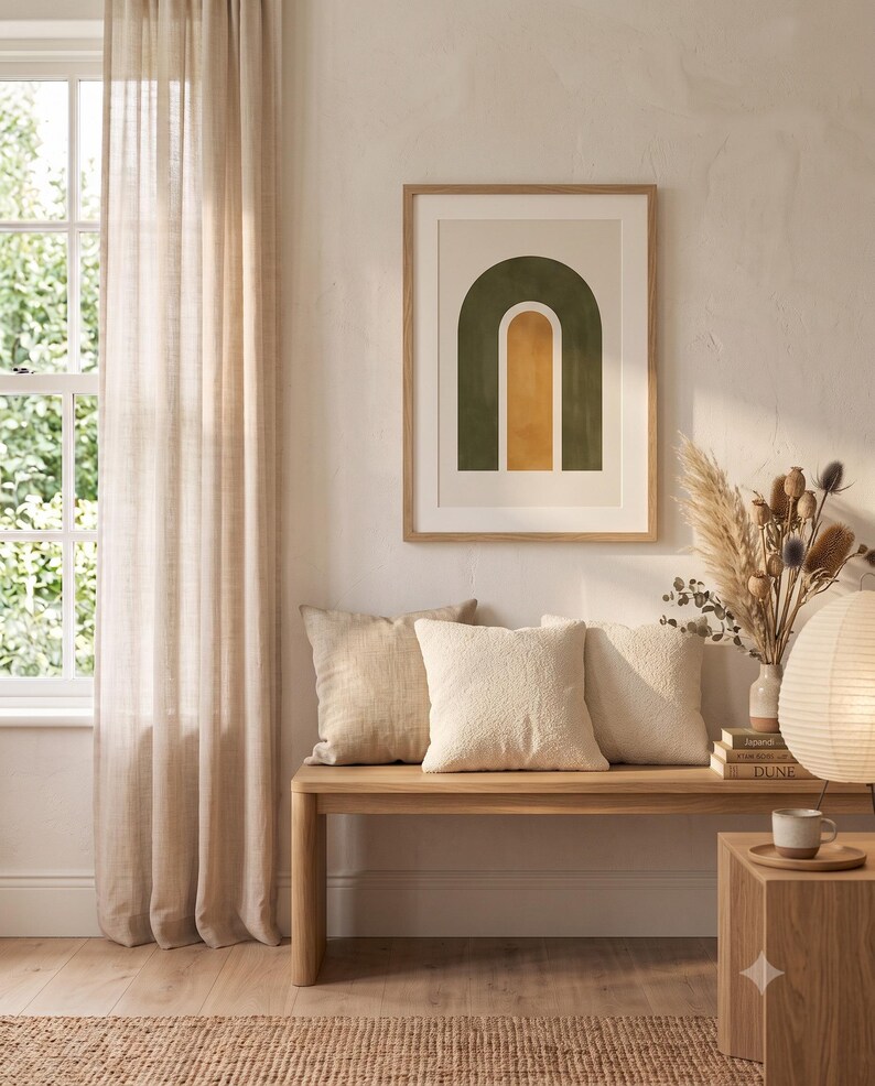Arch — Modern Arch Japandi Wall Art Print, Minimalist Neutral | Calm & Oak image 12