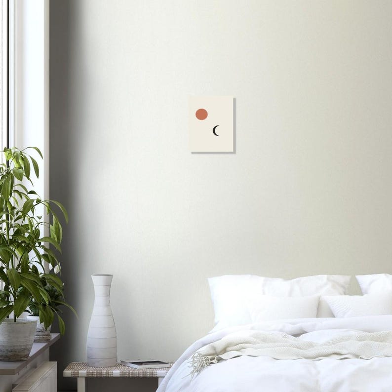Sun and Moon Print, Japandi Celestial Wall Art, Minimalist Neutral Decor, Above Bed | Calm & Oak bild 8