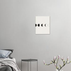 Moon Phases — Celestial Japandi Canvas Print, Minimalist Neutral | Calm & Oak image 3