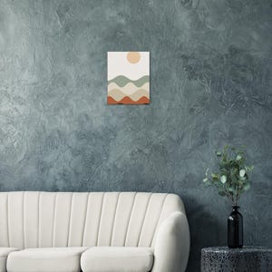 Layered Hills — Abstract Landscape Japandi Canvas Print, Minimalist Neutral | Calm & Oak image 6