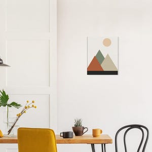 Mountain — Layered Peaks Japandi Canvas Print, Minimalist Neutral | Calm & Oak image 9