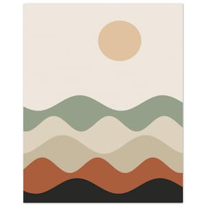 Japandi Abstrakte Landschaft, Minimalistische neutrale Wandkunst, über Bett-Dekor, geschichtete Hügel | Ruhe & Eiche Bild 2