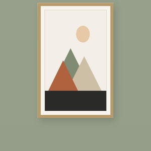 Mountain — Japandi Printable Wall Art, Digital Download | Calm & Oak image 2