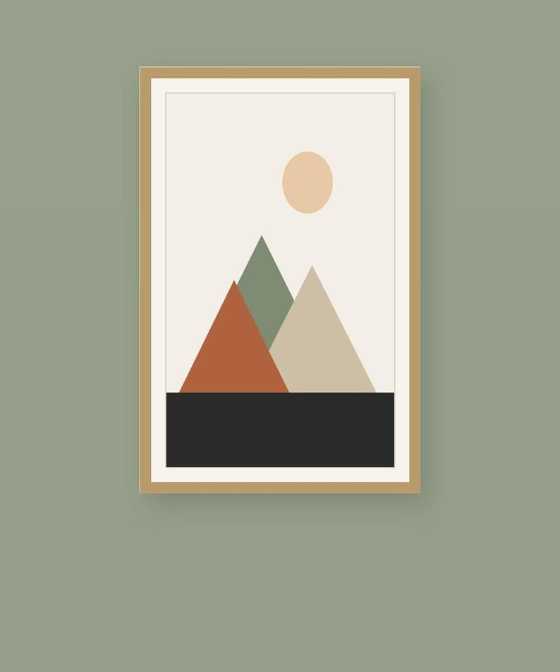 Mountain — Japandi Printable Wall Art, Digital Download | Calm & Oak image 2