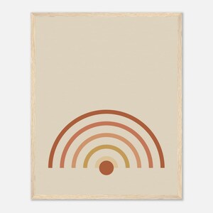 Rising Sun — Boho Arch Japandi Framed Print, Minimalist Neutral | Calm & Oak image 2