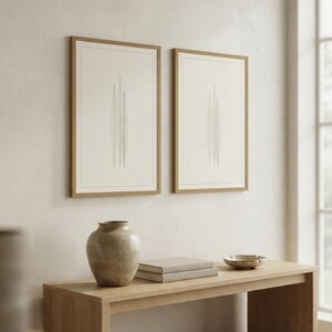 Pampas — Dried Grass Japandi Framed Print, Minimalist Neutral | Calm & Oak Bild 4