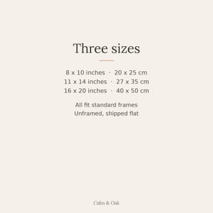 Single Stem — Botanical Line Japandi Wall Art Print, Minimalist Neutral | Calm & Oak image 7