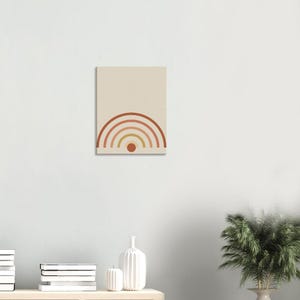 Rising Sun — Boho Arch Japandi Canvas Print, Minimalist Neutral | Calm & Oak image 4