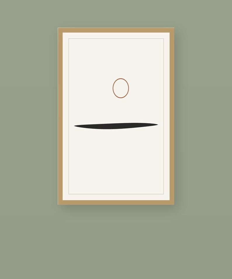 Ink Horizon — Japandi Printable Wall Art, Digital Download | Calm & Oak image 2