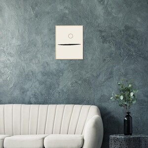 Ink Horizon — Sumi Brushstroke Japandi Framed Print, Minimalist Neutral | Calm & Oak image 10
