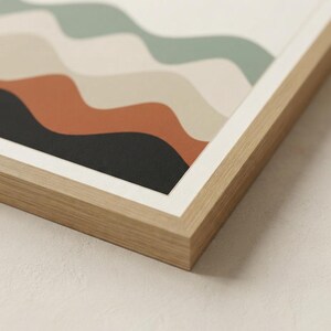 Layered Hills — Abstract Landscape Japandi Framed Print, Minimalist Neutral | Calm & Oak image 10