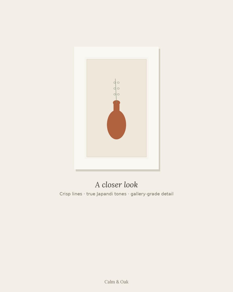Vessel — Japandi Printable Wall Art, Digital Download | Calm & Oak image 3