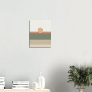 Tonal Horizon — Colour-Field Landscape Japandi Canvas Print, Minimalist Neutral | Calm & Oak image 4