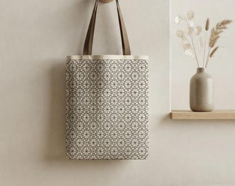 Bolso tote de lona Seigaiha Wave / Seigaiha de Calm & Oak