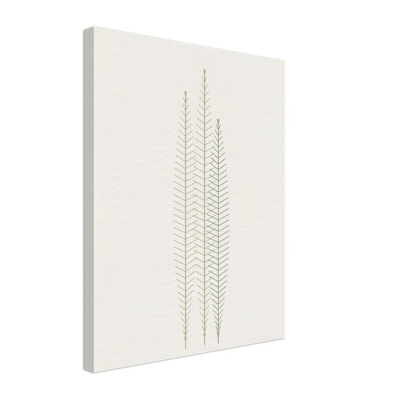 Pampas — Dried Grass Japandi Canvas Print, Minimalist Neutral | Calm & Oak Bild 1