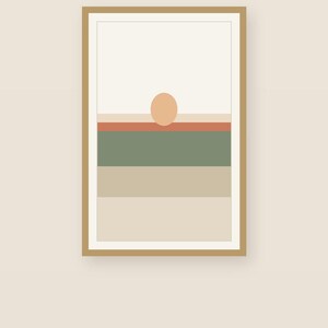 Tonal Horizon — Japandi Printable Wall Art, Digital Download | Calm & Oak image 1