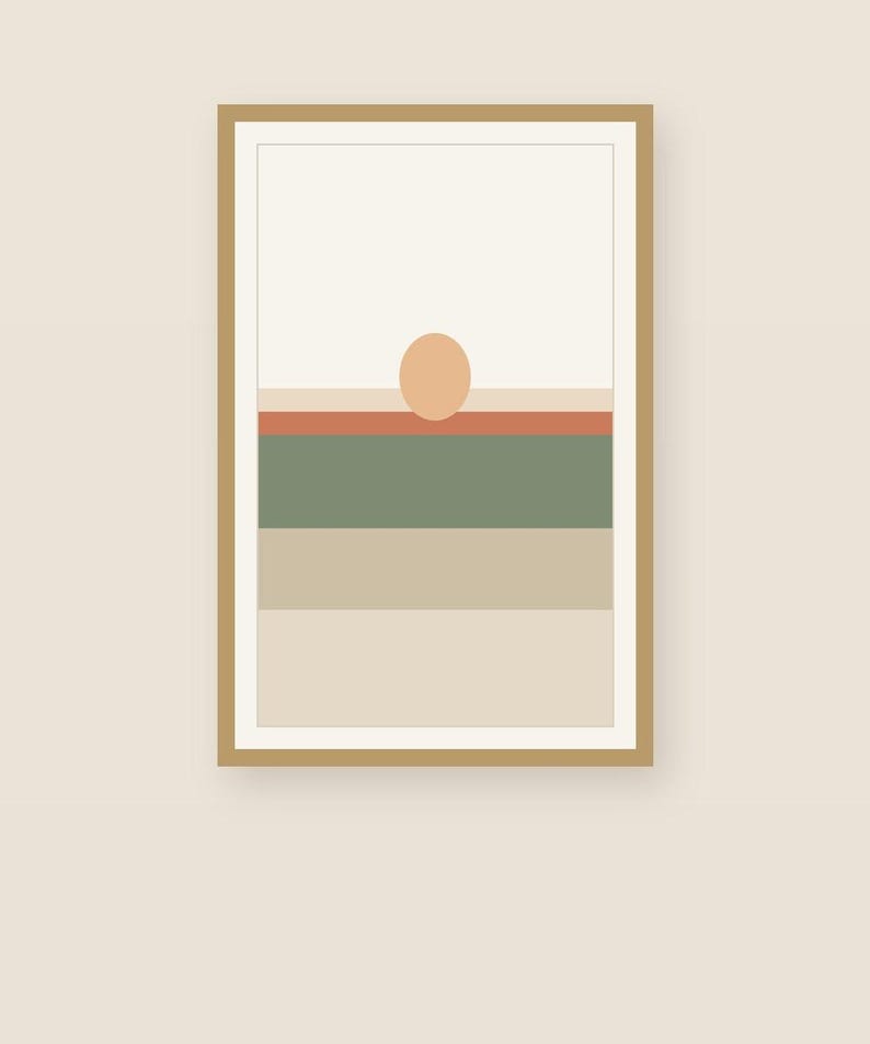 Tonal Horizon — Japandi Printable Wall Art, Digital Download | Calm & Oak image 1