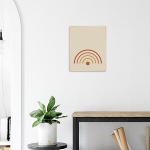 Rising Sun — Boho Arch Japandi Framed Print, Minimalist Neutral | Calm & Oak image 8