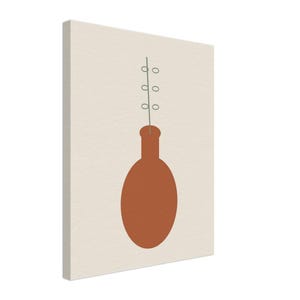 Vessel — Stoneware Vase Japandi Canvas Print, Minimalist Neutral | Calm & Oak image 1