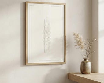 Pampas — Dried Grass Japandi Wall Art Print, Minimalist Neutral | Calm & Oak