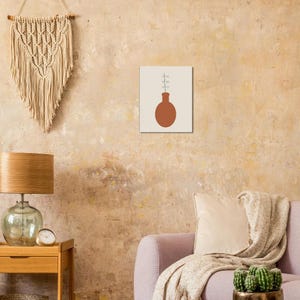Vessel — Stoneware Vase Japandi Canvas Print, Minimalist Neutral | Calm & Oak image 6
