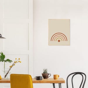 Rising Sun — Boho Arch Japandi Framed Print, Minimalist Neutral | Calm & Oak image 9