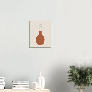 Vessel — Stoneware Vase Japandi Canvas Print, Minimalist Neutral | Calm & Oak image 4