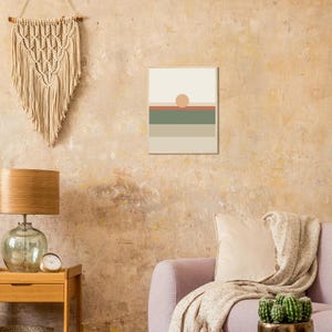 Tonal Horizon — Colour-Field Landscape Japandi Framed Print, Minimalist Neutral | Calm & Oak image 6