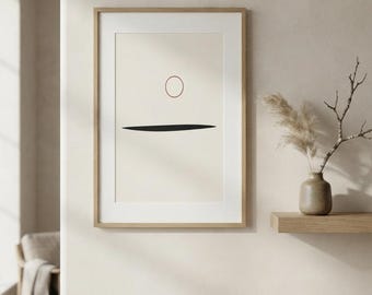 Ink Horizon — Japandi Printable Wall Art, Digital Download | Calm & Oak