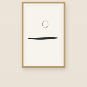 Ink Horizon — Japandi Printable Wall Art, Digital Download | Calm & Oak image 1