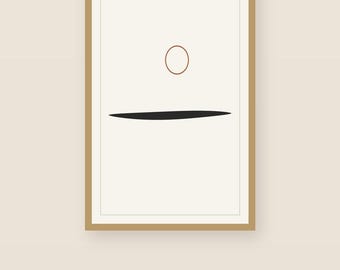 Ink Horizon — Japandi Printable Wall Art, Digital Download | Calm & Oak
