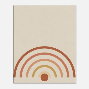 Rising Sun — Boho Arch Japandi Canvas Print, Minimalist Neutral | Calm & Oak image 2