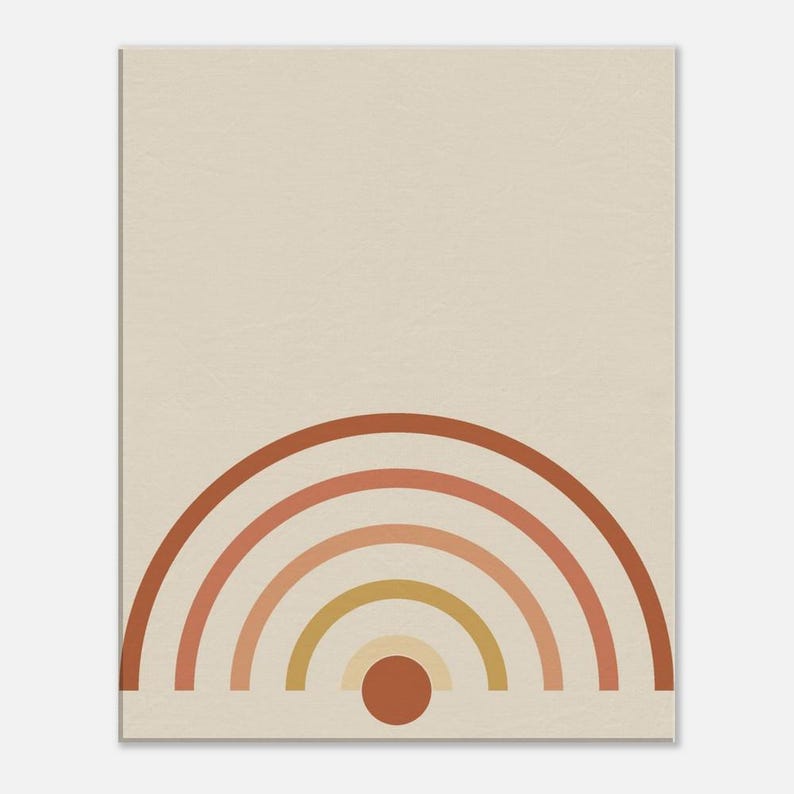 Rising Sun — Boho Arch Japandi Canvas Print, Minimalist Neutral | Calm & Oak image 2