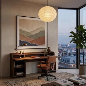 Minimalist colour field landscape print featuring soft layered tones and an abstract horizon for calm modern wall decor.