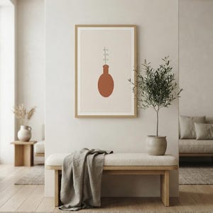 Vessel — Stoneware Vase Japandi Wall Art Print, Minimalist Neutral | Calm & Oak image 6