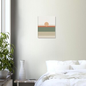 Tonal Horizon — Colour-Field Landscape Japandi Canvas Print, Minimalist Neutral | Calm & Oak image 7