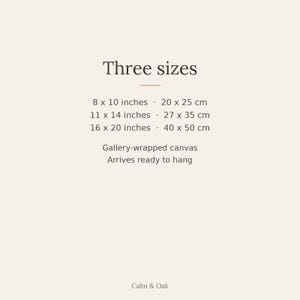 Single Stem — Botanical Line Japandi Canvas Print, Minimalist Neutral | Calm & Oak imagen 6