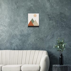 Mountain — Layered Peaks Japandi Canvas Print, Minimalist Neutral | Calm & Oak image 10