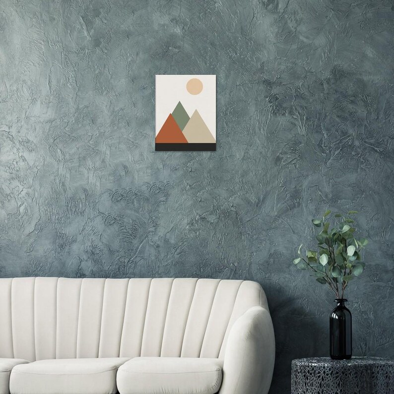 Mountain — Layered Peaks Japandi Canvas Print, Minimalist Neutral | Calm & Oak image 10