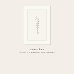 Single Stem — Japandi Printable Wall Art, Digital Download | Calm & Oak image 3