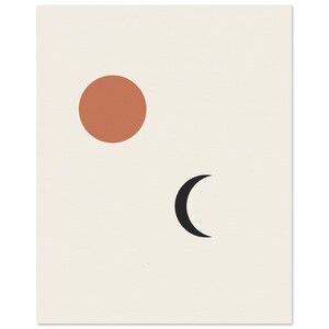 Sun and Moon Print, Japandi Celestial Wall Art, Minimalist Neutral Decor, Above Bed | Calm & Oak bild 3