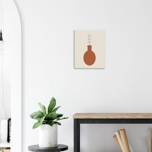Vessel — Stoneware Vase Japandi Canvas Print, Minimalist Neutral | Calm & Oak image 8