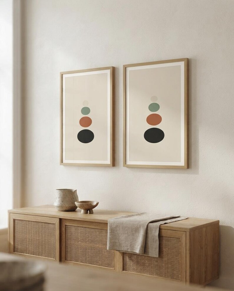 Balance — Stacked Stones Japandi Wall Art Print, Minimalist Neutral | Calm & Oak image 7