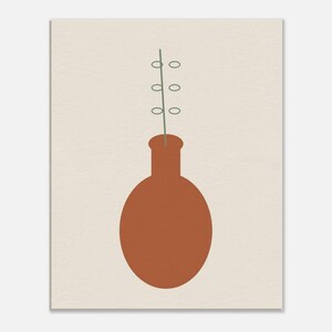 Vessel — Stoneware Vase Japandi Canvas Print, Minimalist Neutral | Calm & Oak image 2