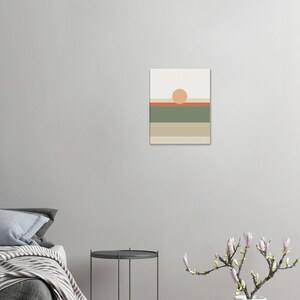 Tonal Horizon — Colour-Field Landscape Japandi Canvas Print, Minimalist Neutral | Calm & Oak image 3