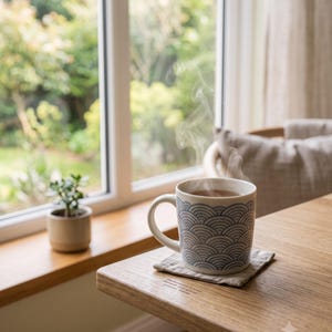 Seigaiha Wave Ceramic Mug 11oz | Seigaiha by Calm & Oak image 7