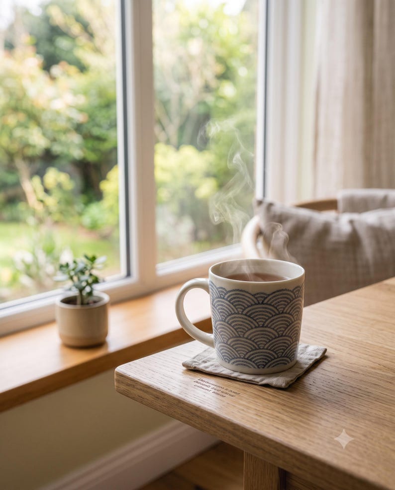 Seigaiha Wave Ceramic Mug 11oz | Seigaiha by Calm & Oak image 7