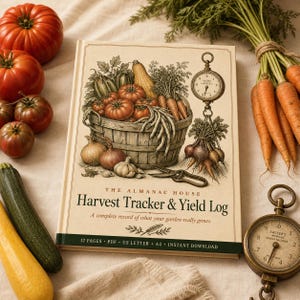 Ernte-Tracker Printable | Erntebuch & Gemüsegarten | Garten Journal, Variety Trials + Werte-Tracker | PDF A4 + Letter