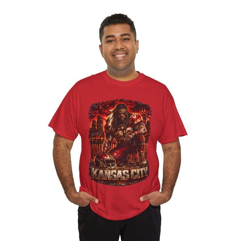 Kansas City Viking Warrior T-Shirt | Skull Guitar Rock Graphic Tee image 1