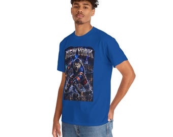 New York Rangers Hockey-Monster-T-Shirt | City Skyline, Vintage Sport Grafik
